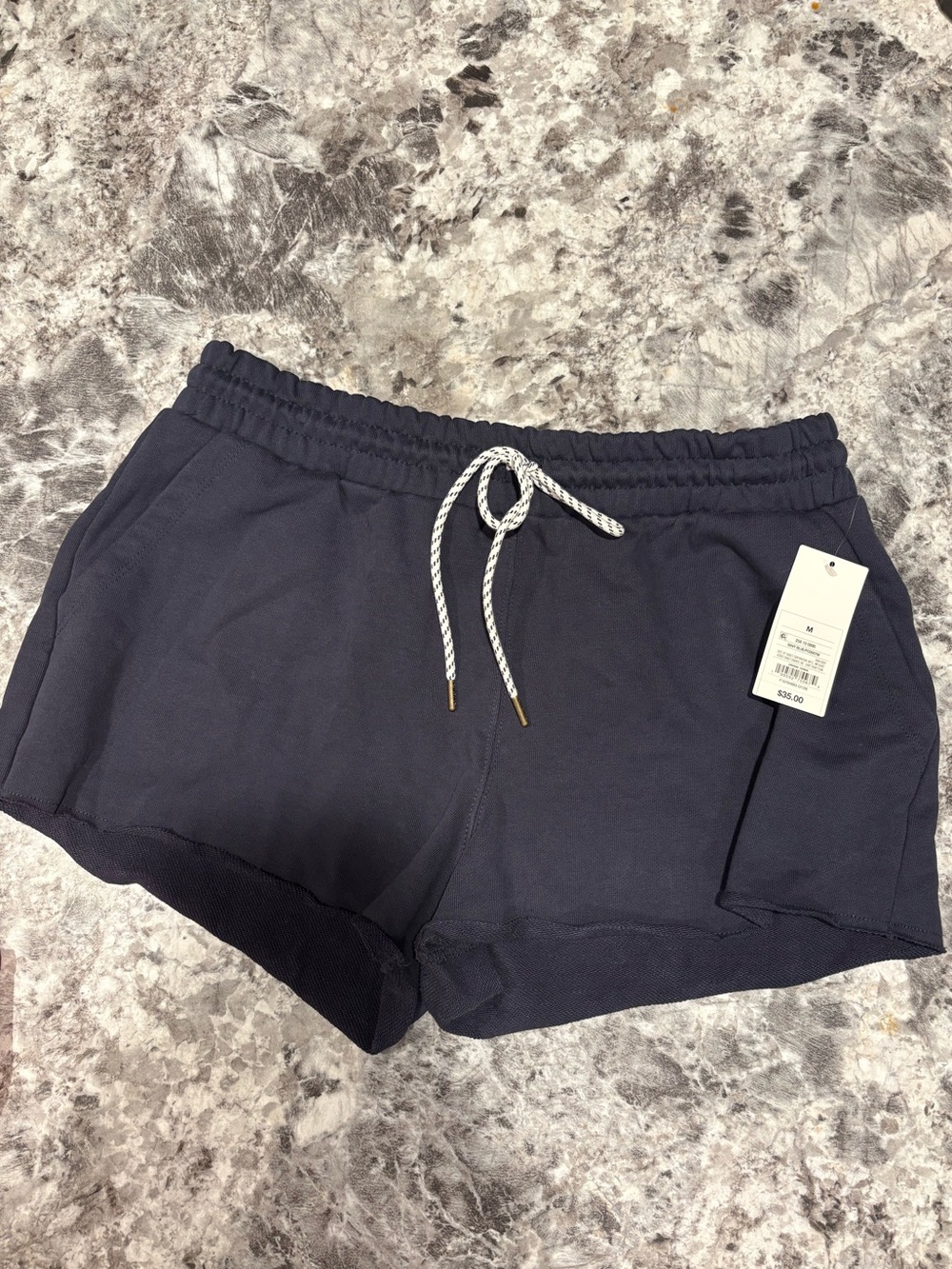 Everyday Navy Athletic Pull-On Shorts with Contrast Drawcord